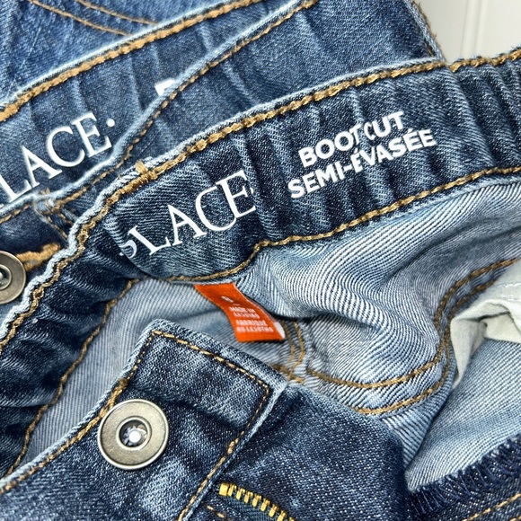 Lot of 4 pairs of Children’s Place Bootcut Jeans Pants adjustable waist Sz 8 - Picture 4 of 6